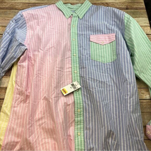 Polo Ralph Lauren Oxford Stripe Fun Shirt Multicolor 3XB - Picture 2 of 6